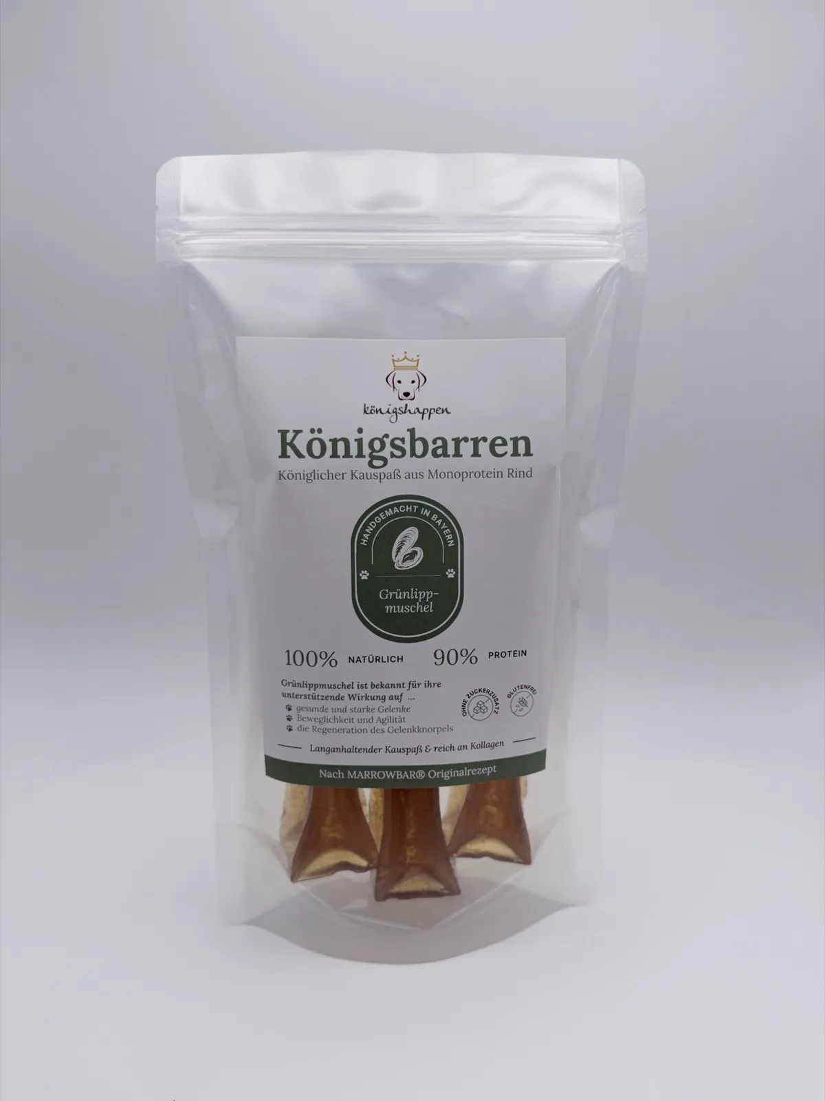 Königsbarren Grünlippmuschel – Kollagen-Kaustange vom Rind — Kollagen-Kaustange Rind