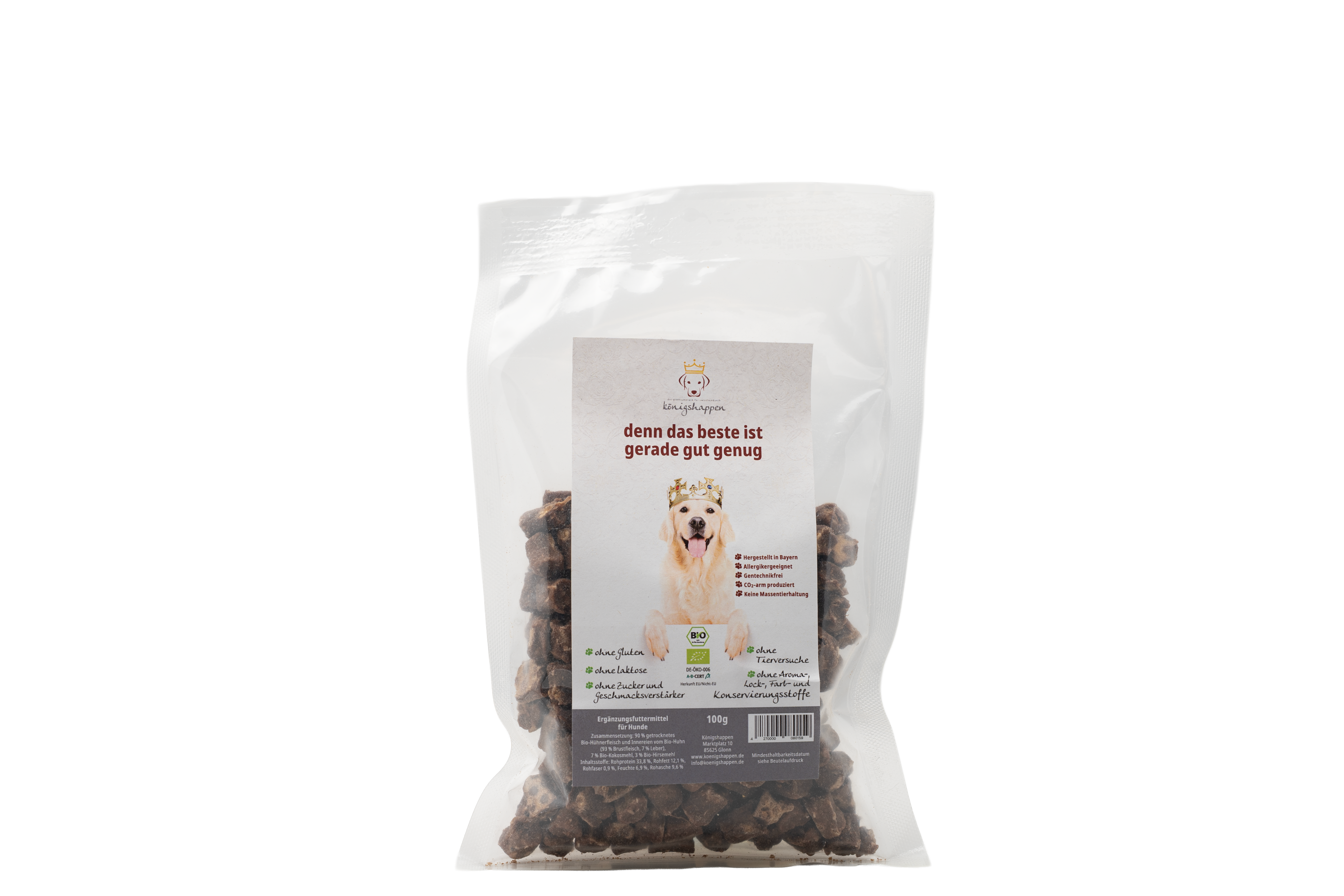 Bio-Hundeleckerli Huhn 100 g – für unterwegs