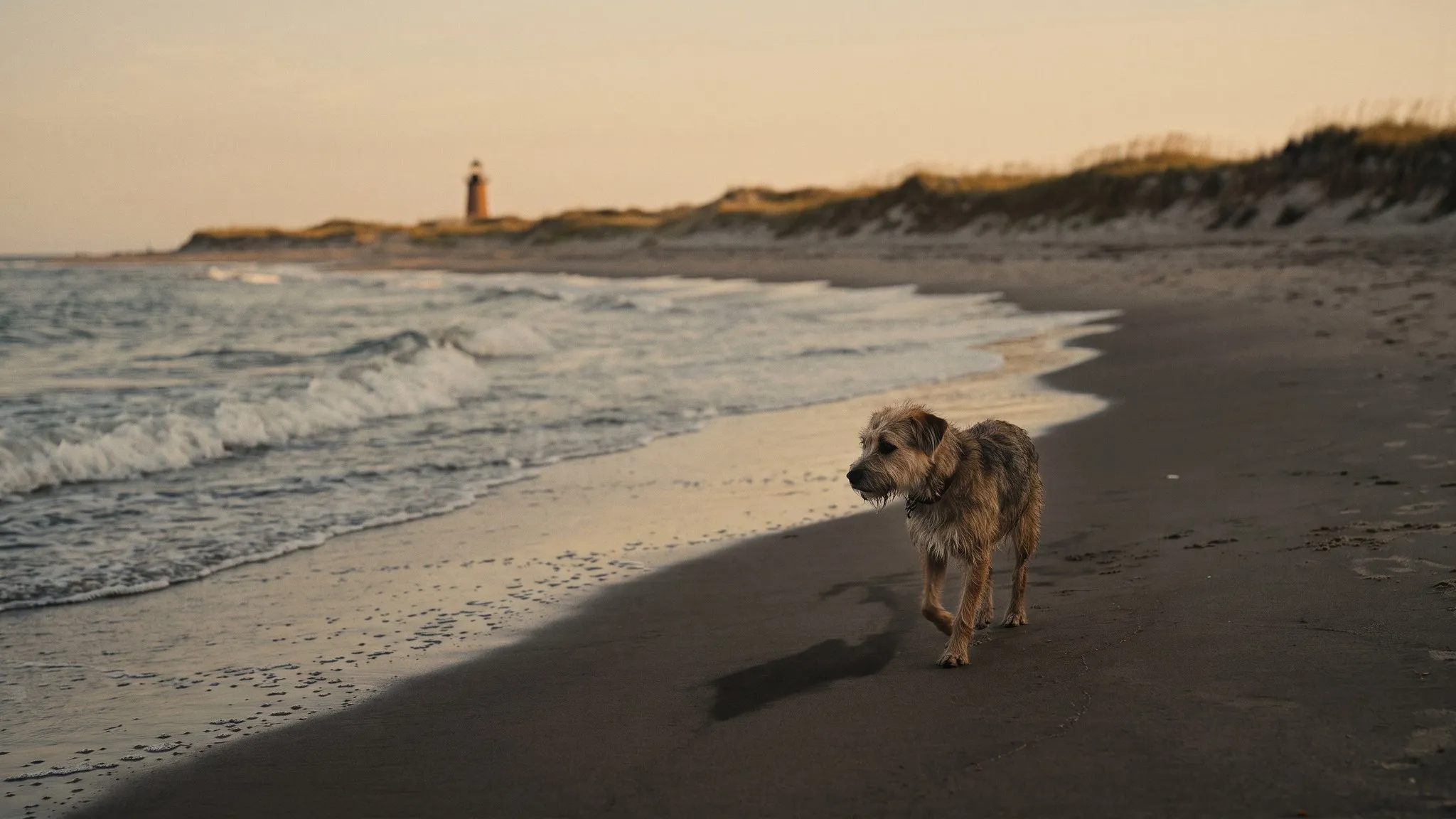 Urlaub mit Hund an der Ostsee in Schleswig-Holstein — Australian Shepherd in der Landschaft