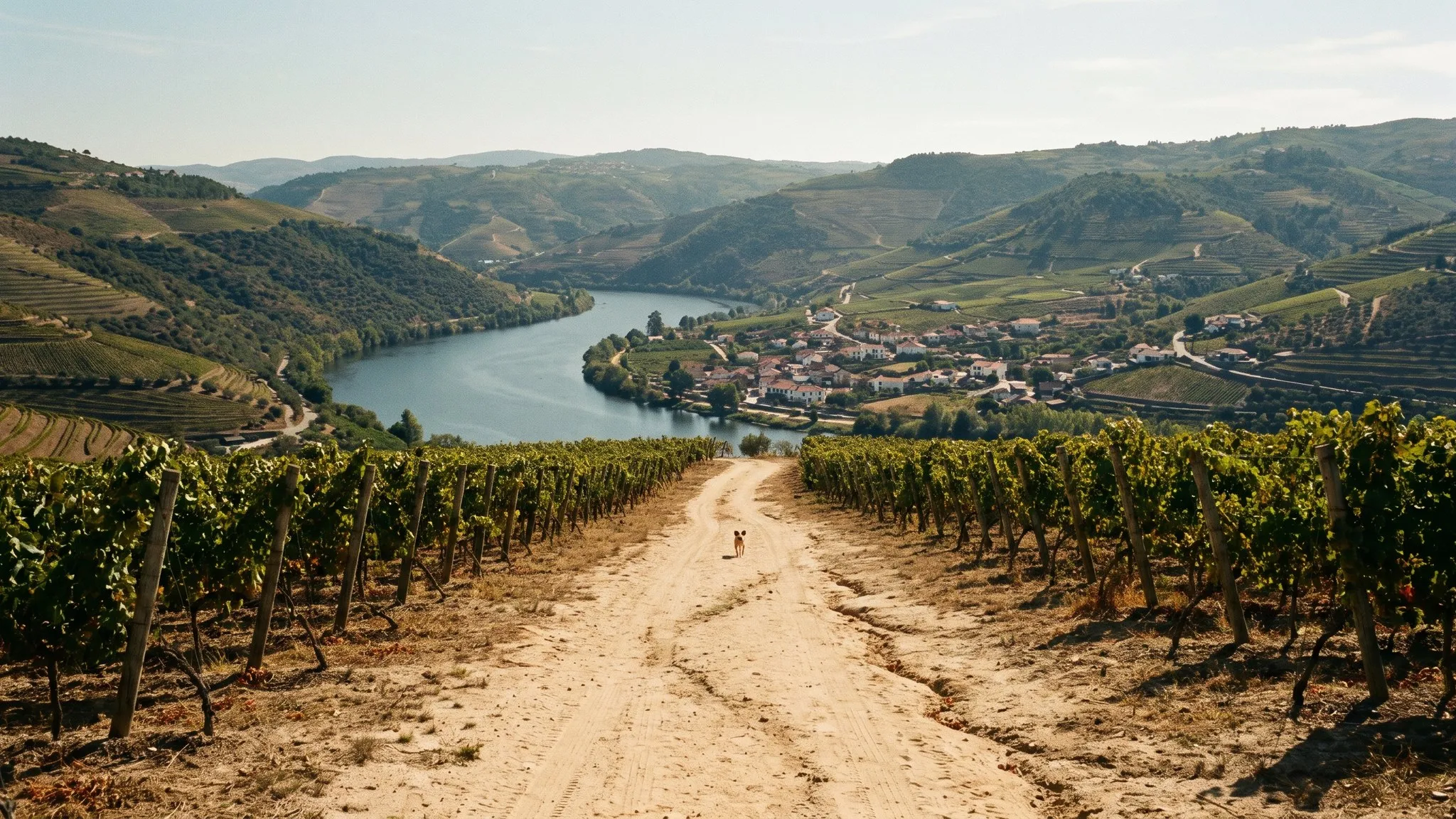 Urlaub mit Hund im Rhein-Main-Gebiet — Australian Shepherd in der Landschaft