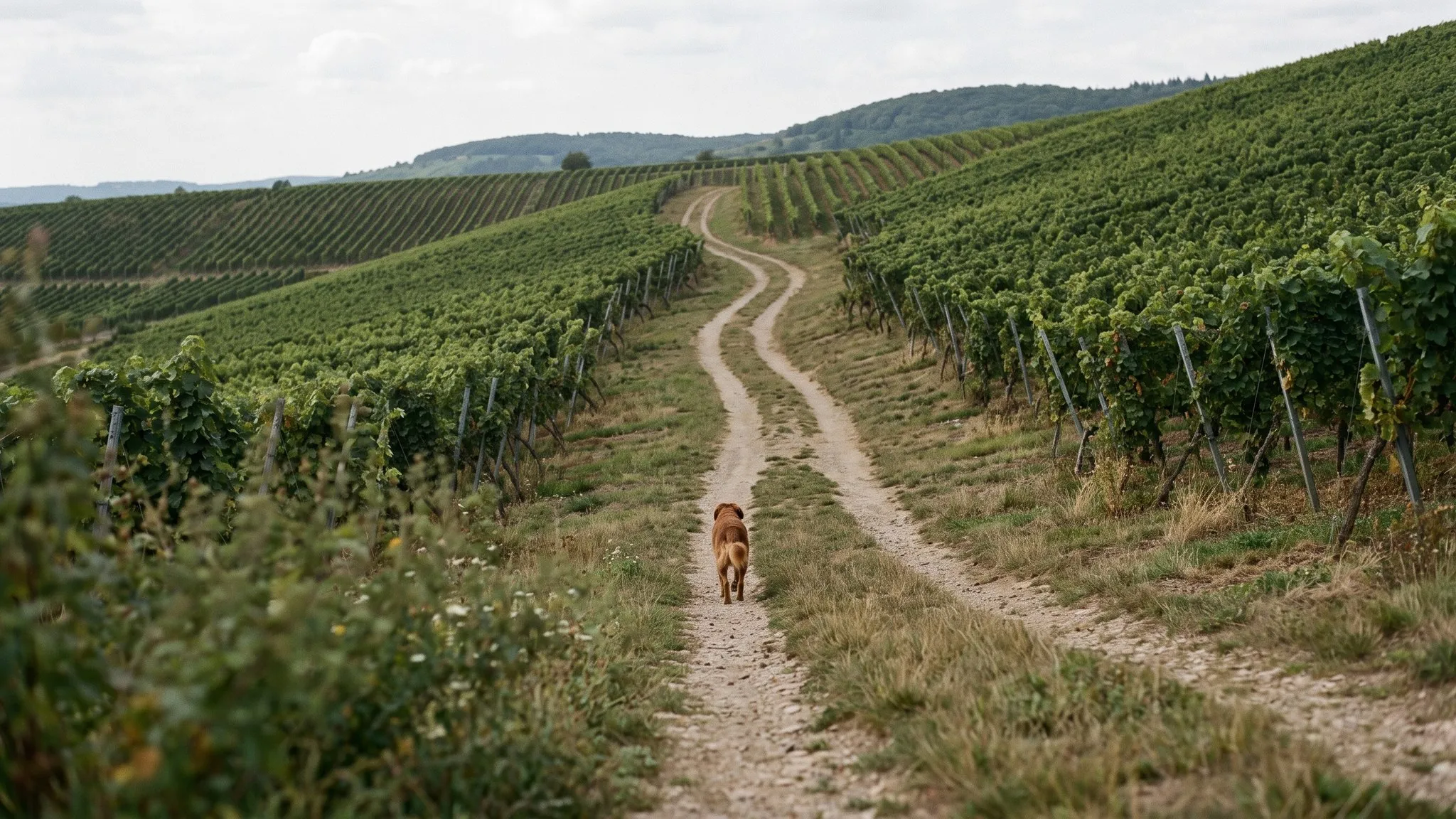 Urlaub mit Hund in der Steiermark — Australian Shepherd in der Landschaft