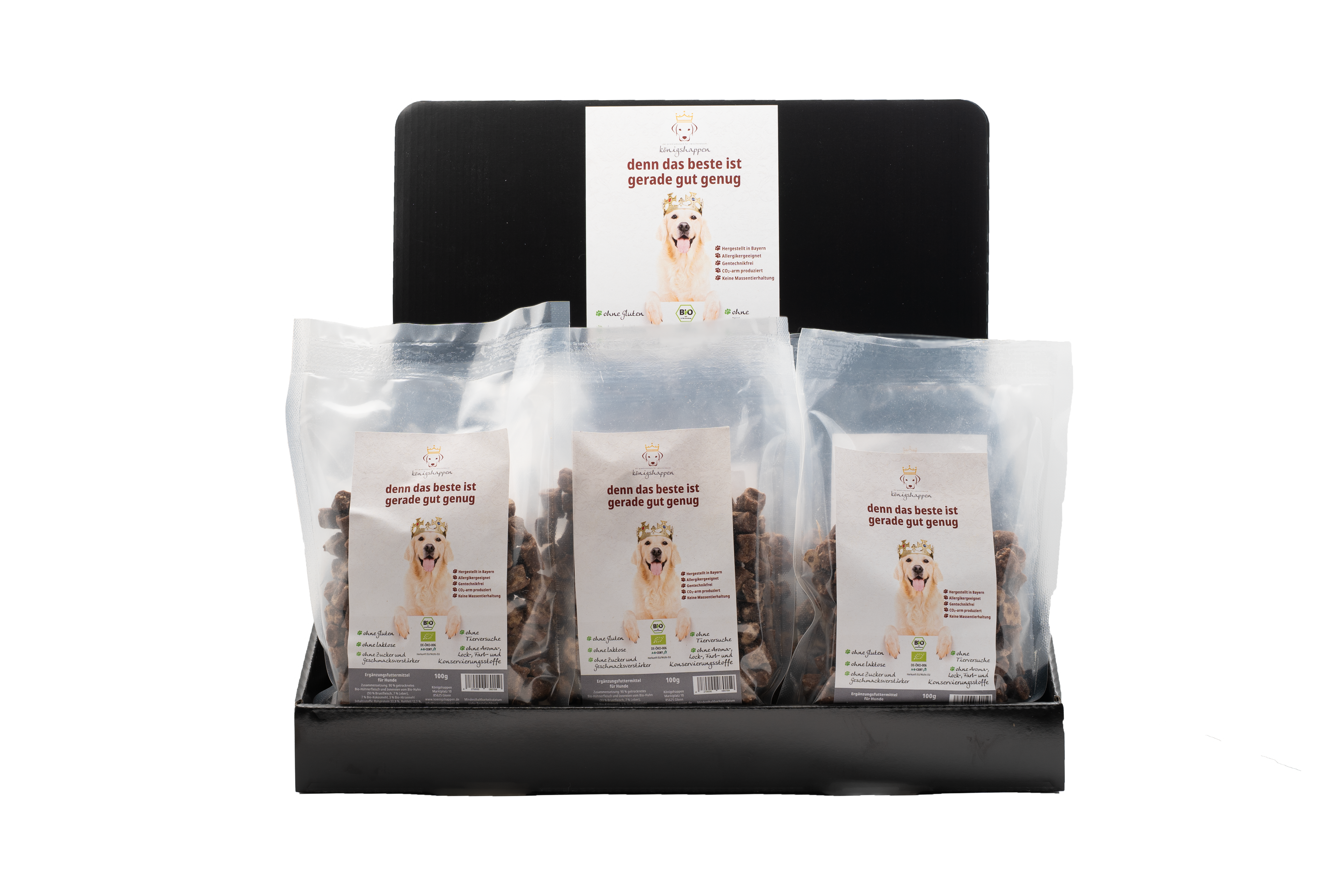 Display mit 25x 100gr Beutel Königshappen